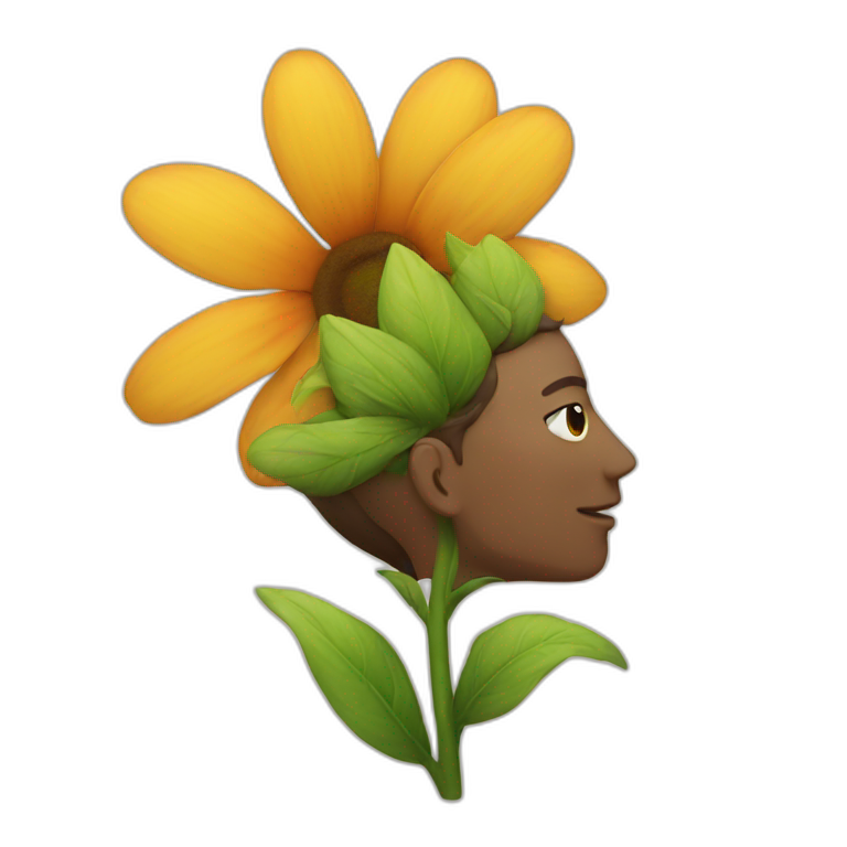 flower with human head emoji