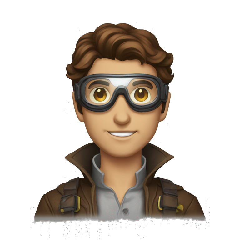 brown hair artificer with goggles dnd emoji