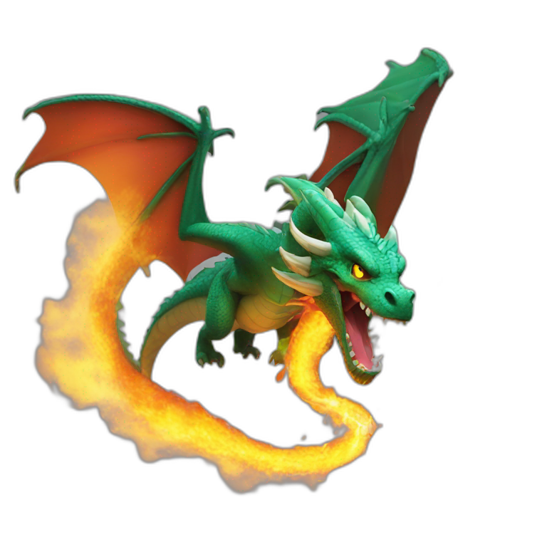Fire breathing dragon emoji