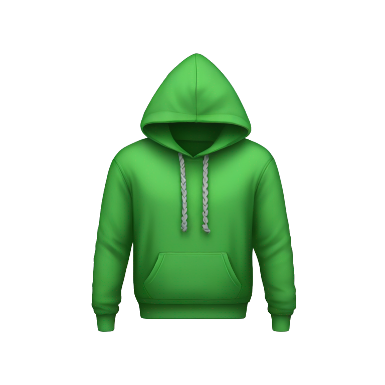 Tied green hoodie emoji