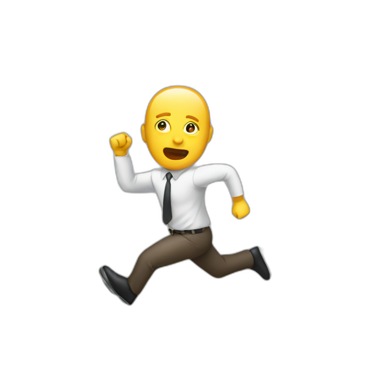 running away from a meeting emoji