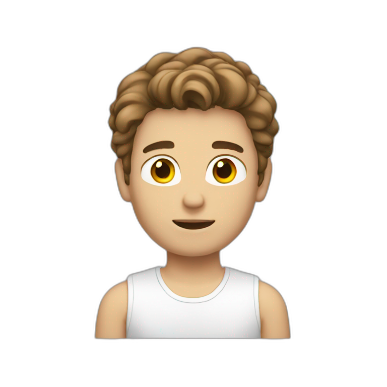 white teenage boy brown hair emoji