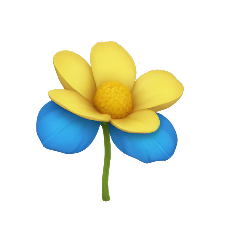 yellow blue flower emoji