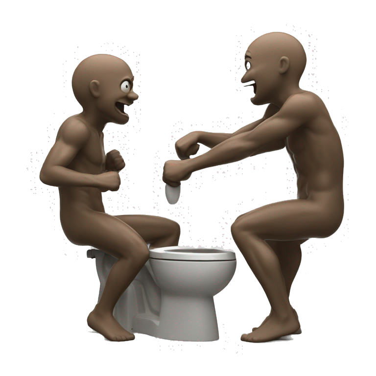 Skibidi toilet fighting Tvman emoji