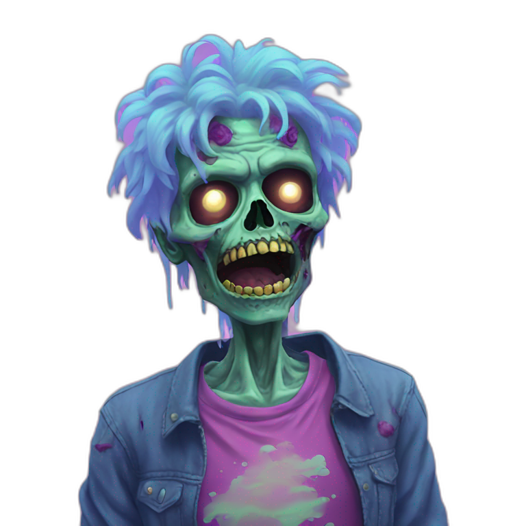 Vaporwave zombie  emoji