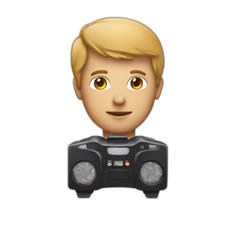 a person with a graphics card emoji