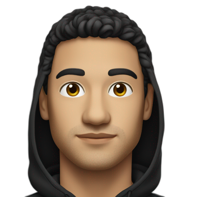 Latin guy Lacoste black hoodie emoji