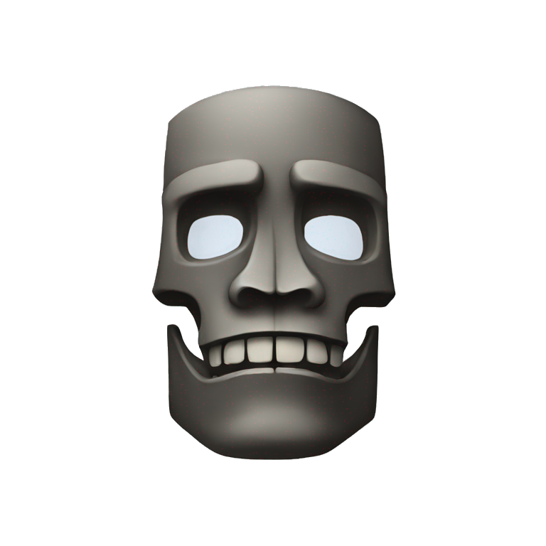 Moai skull emoji emoji