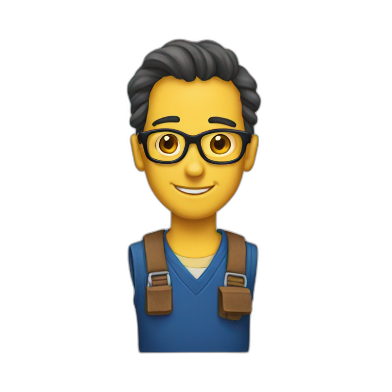 Millhouse Van Houtten nerd emoji emoji