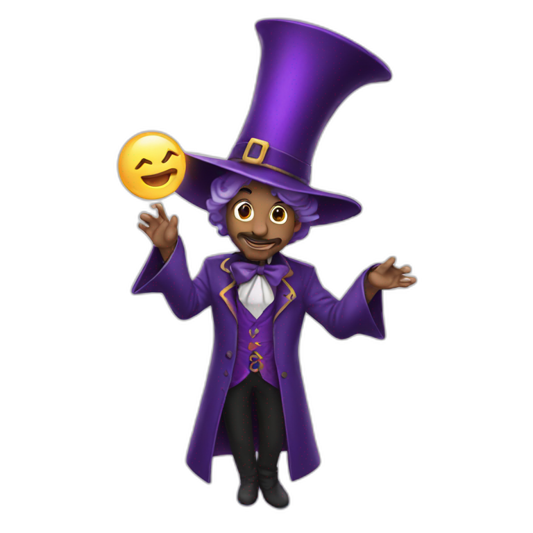 A purple magician emoji