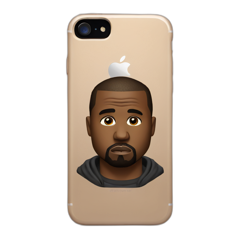 kanye west as an iphone case emoji