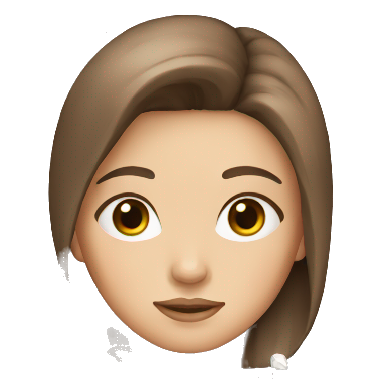 Brown haired girl with crystals emoji