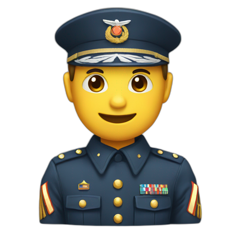 a Military cap emoji