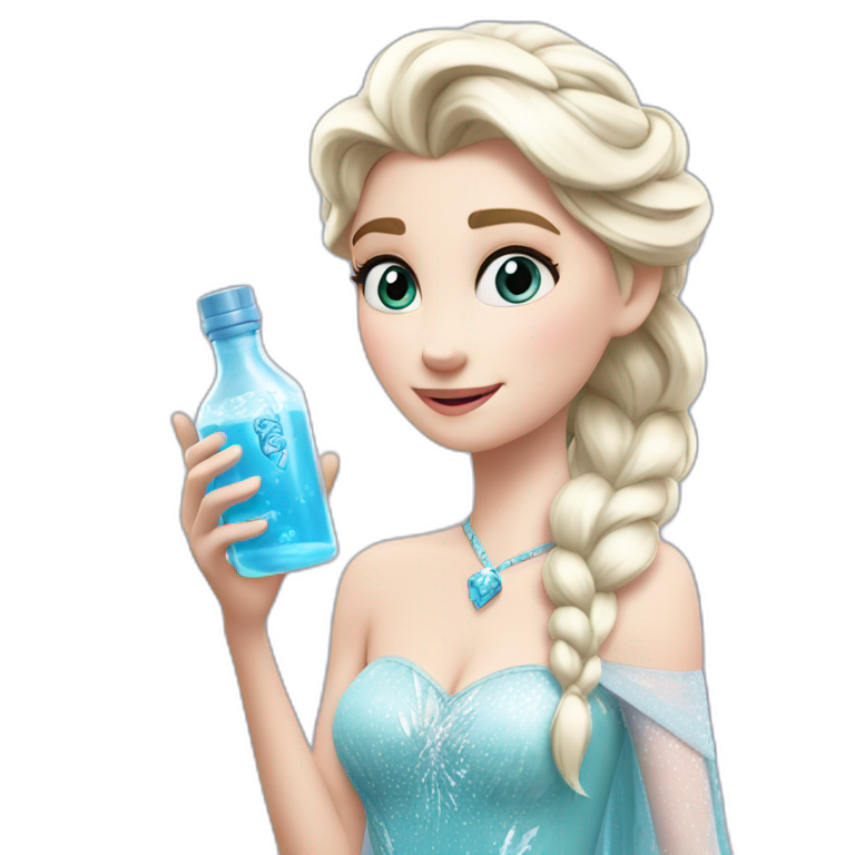 Complete Elsa with elixir bottle emoji