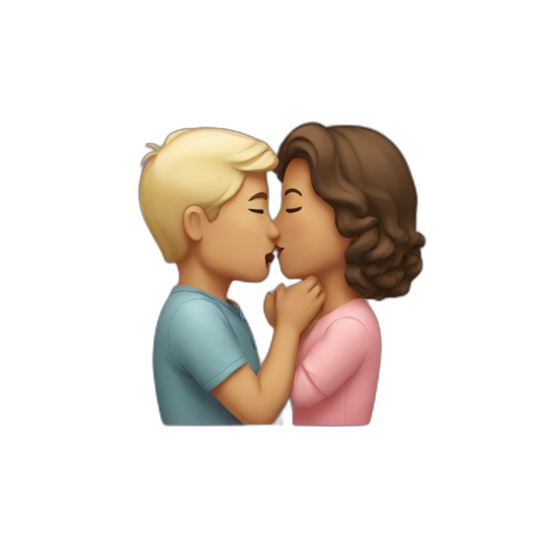 People kissing emoji