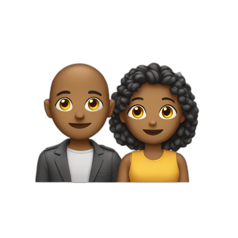 two people make a love emoji