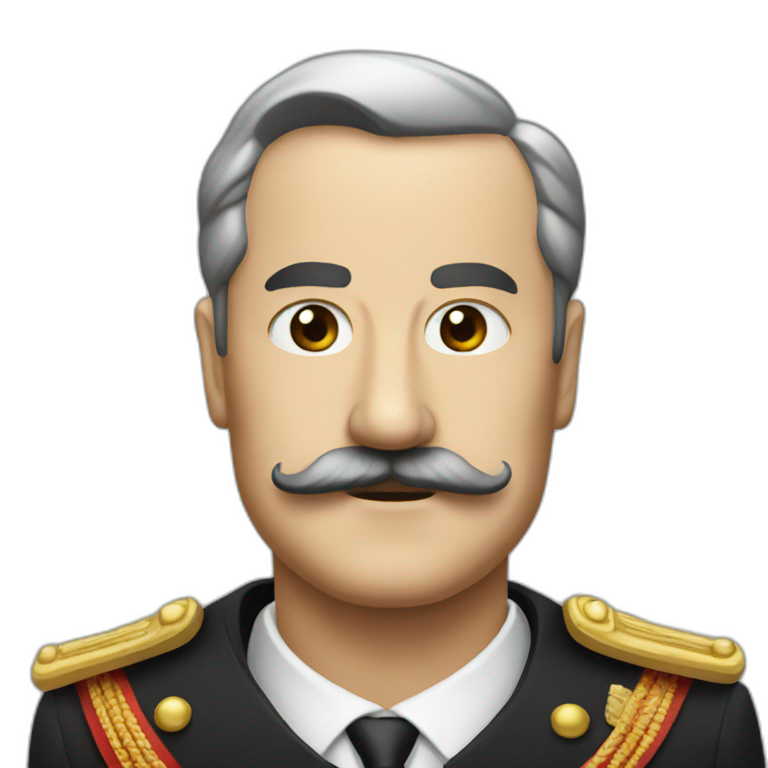 Famous dictator with small mustache emoji