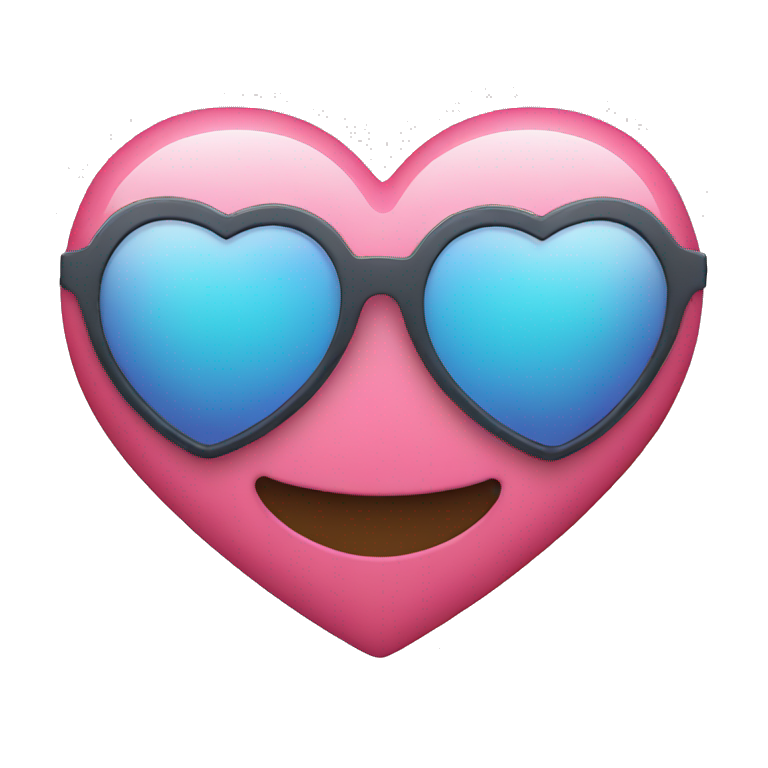 Heart shaped sunglasses  emoji