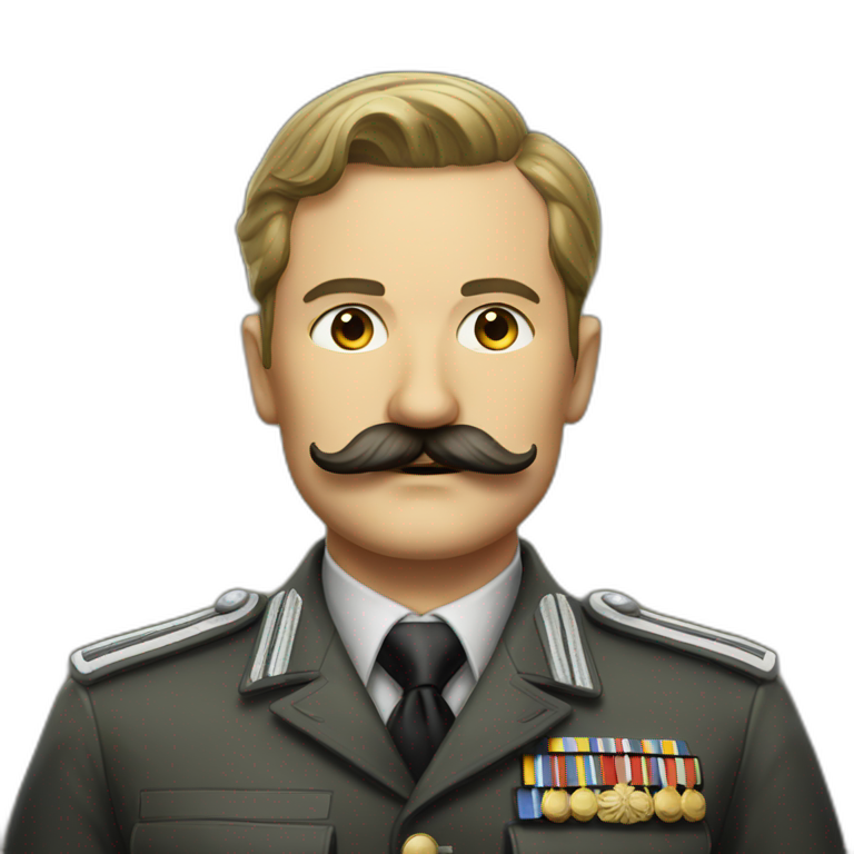 german ww2 officer with moustache emoji
