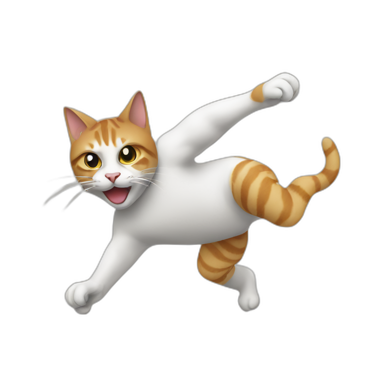 Cat breakdance emoji