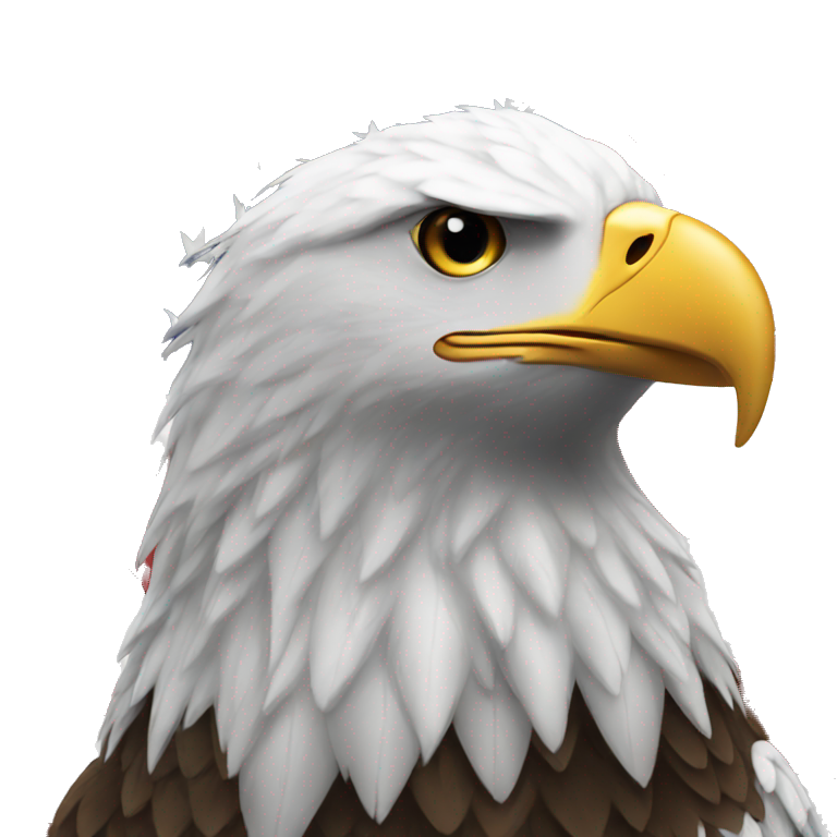 eagle with american flag behind it emoji