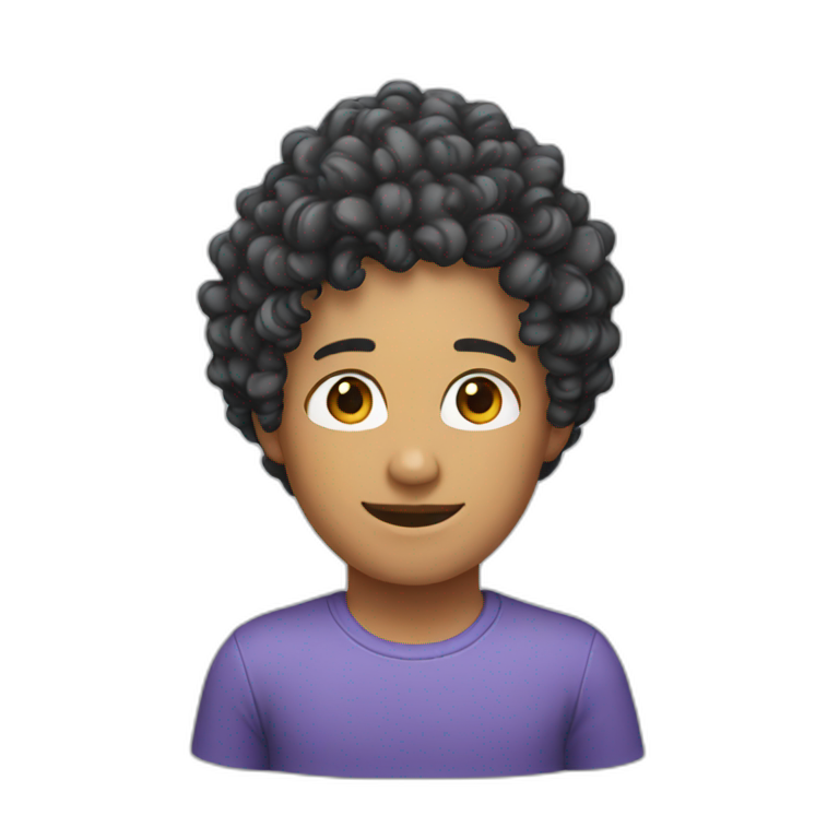 hair curly emoji
