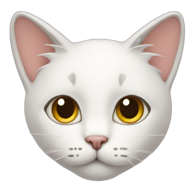 White cat ears emoji