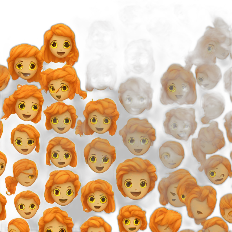 orange hair emoji