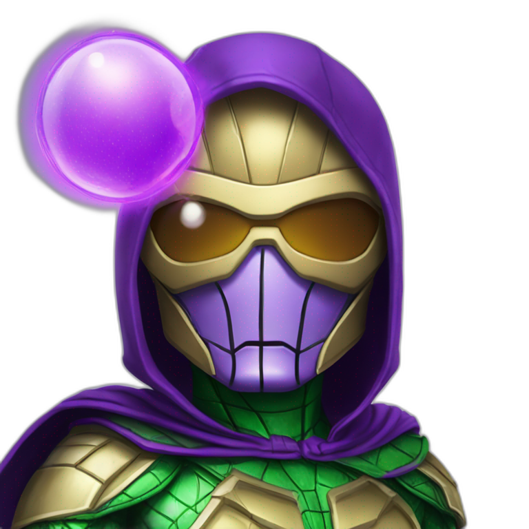  mysterio with electric bubble emoji