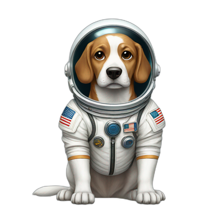 dog astronaut full body emoji