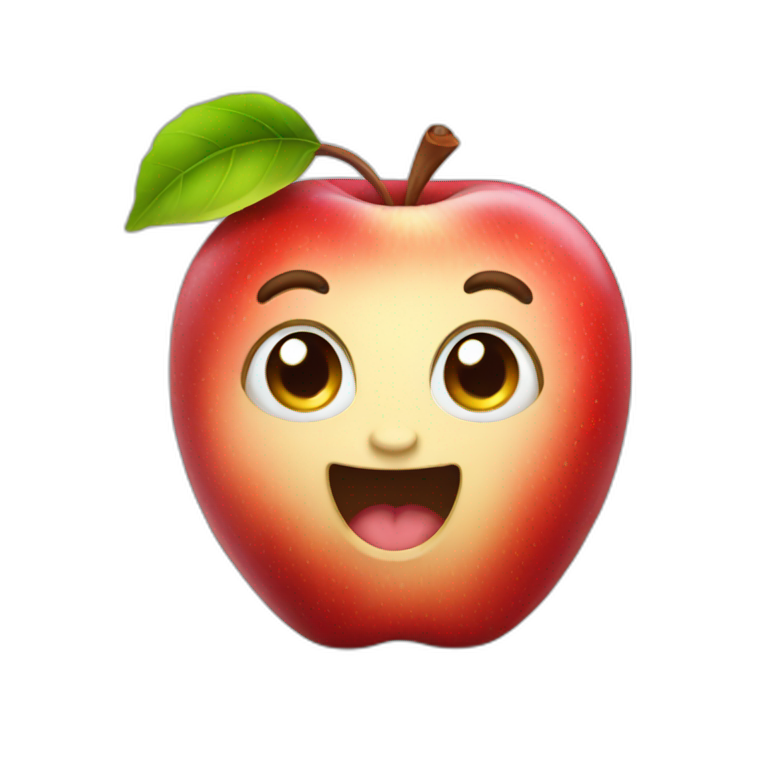 cute apple emoji