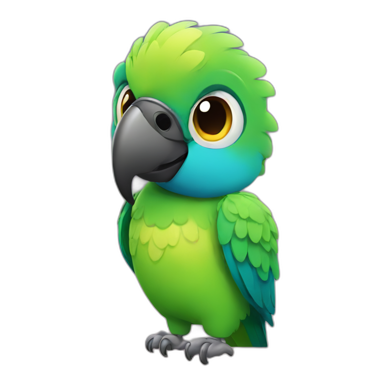 a cool parrot emoji
