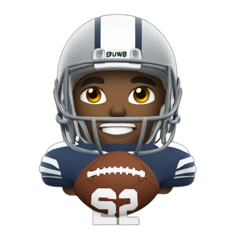 american football player arms cross mad face emoji