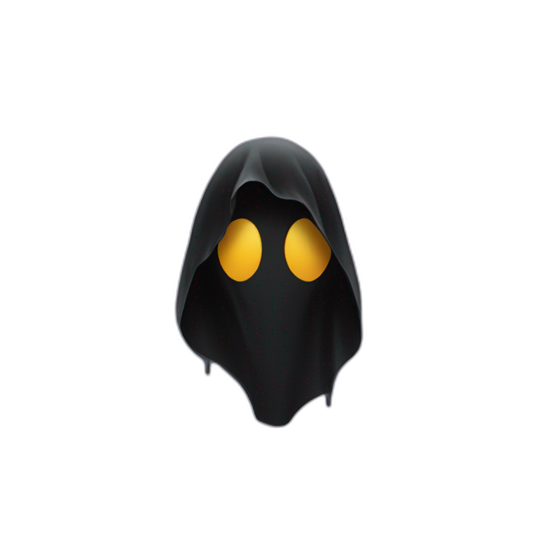 Ghostface with black shroud emoji