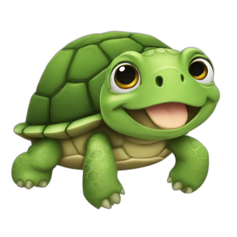 Turtle happy emoji