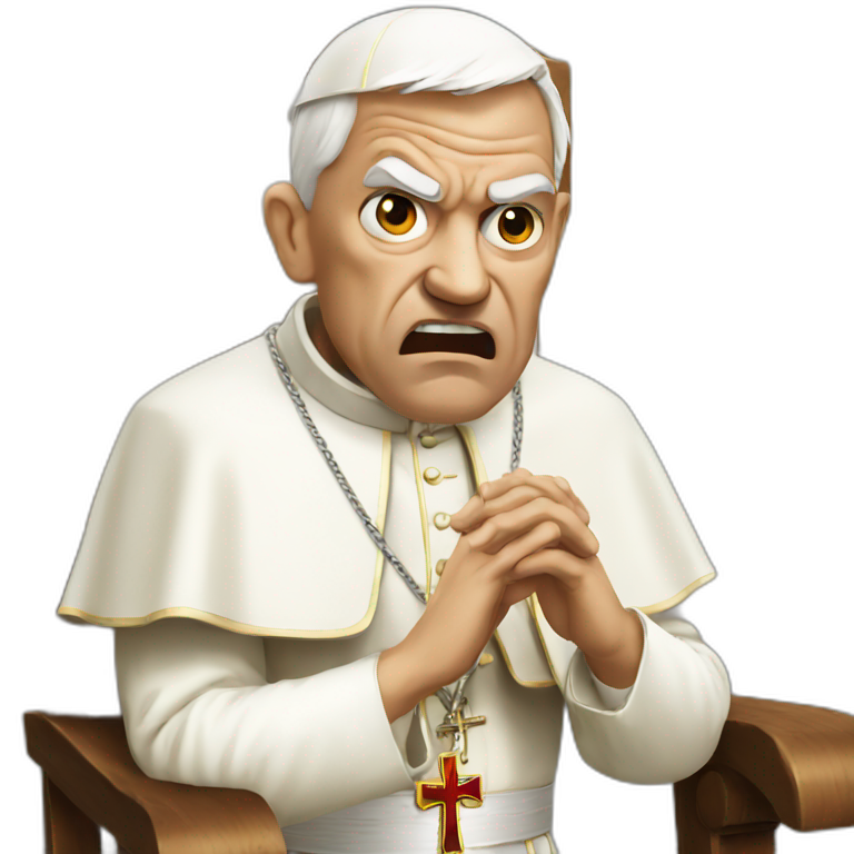angry pope emoji
