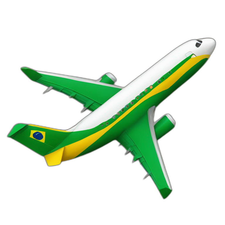 Brazil flag plane emoji