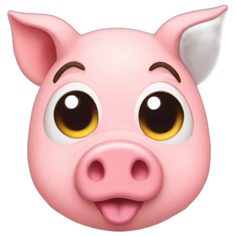 Pig that like anime emoji