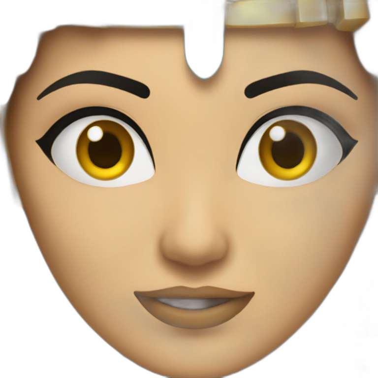 Cleopatra winking emoji