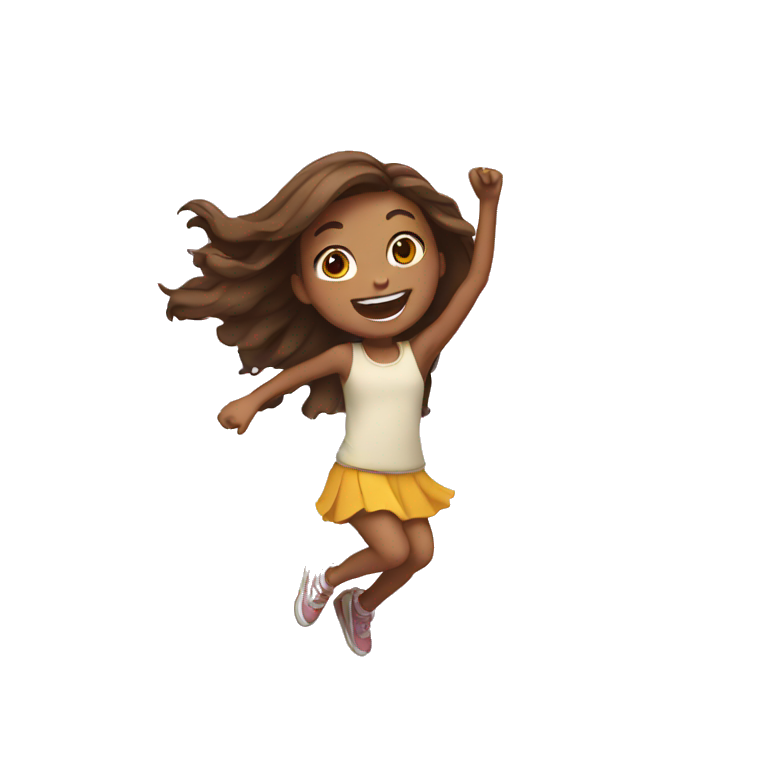 Girl jumping  emoji