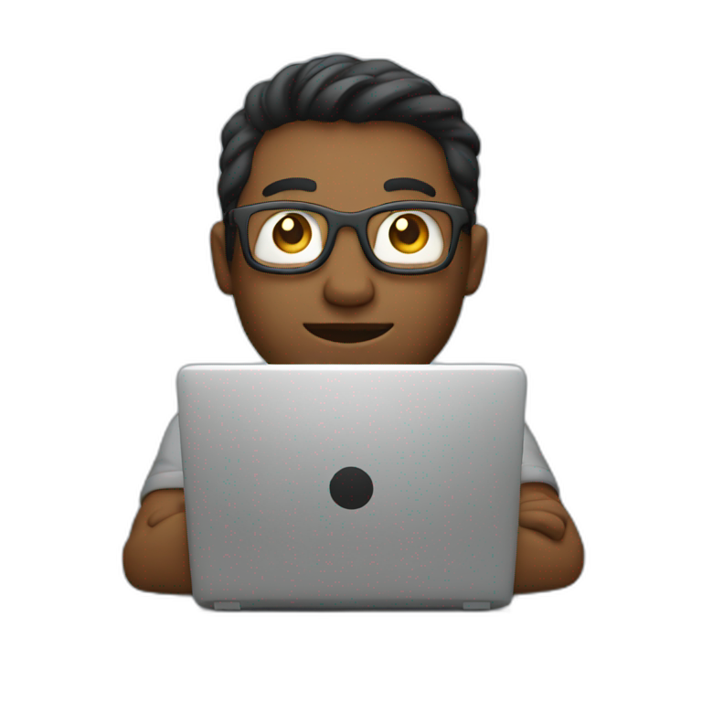 developer in front of  his laptop emoji