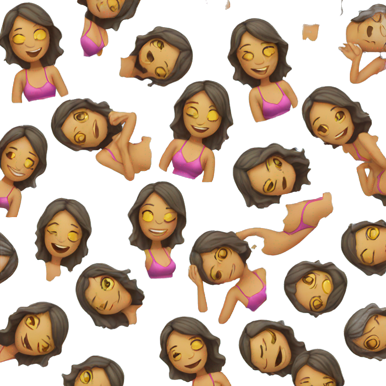 Women in shining swimsuit emoji