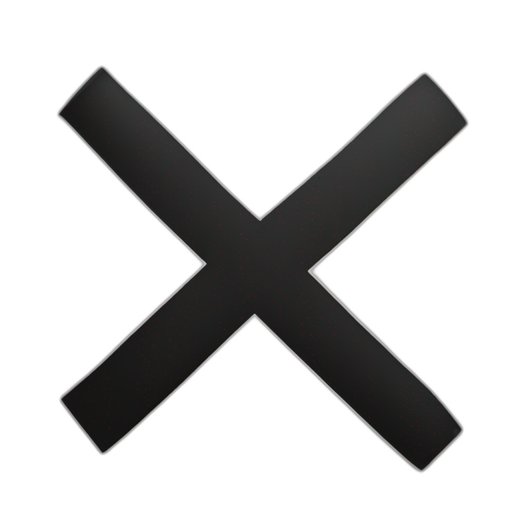 Black cross flag emoji
