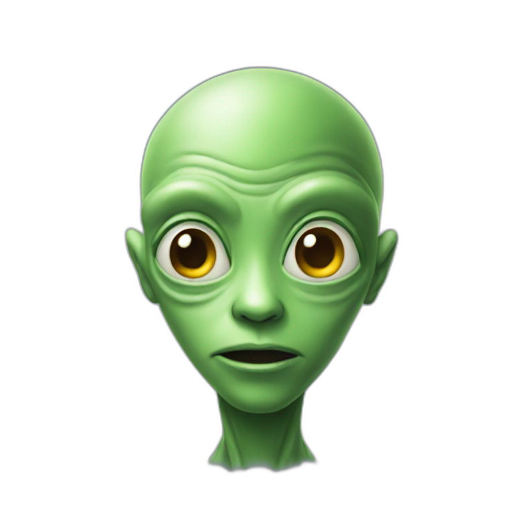 An alien emoji