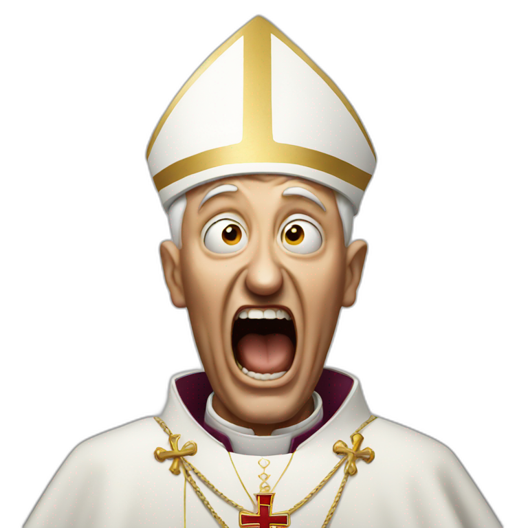 Screaming Pope emoji