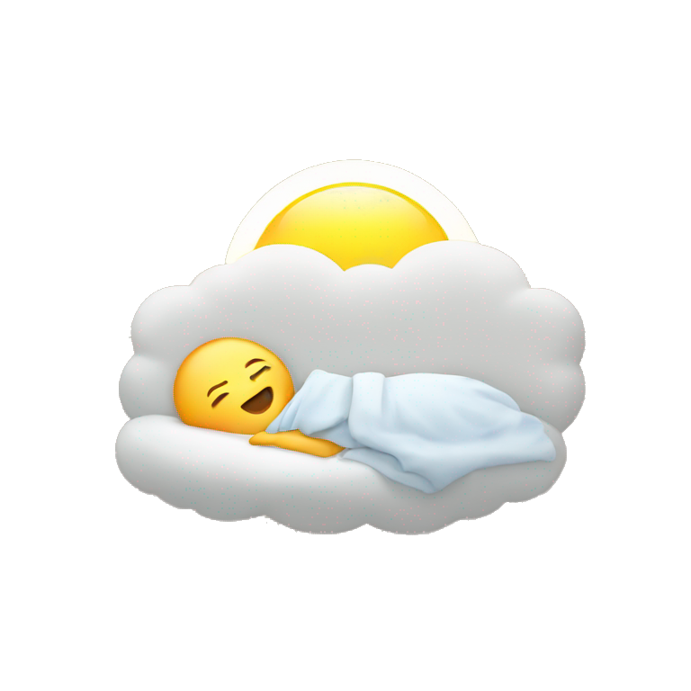 Sleeping face with sun emoji
