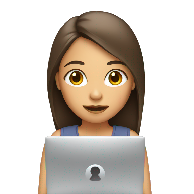 girl at the computer emoji