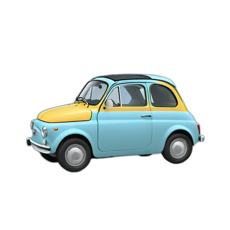 Fiat 500 joly blue emoji