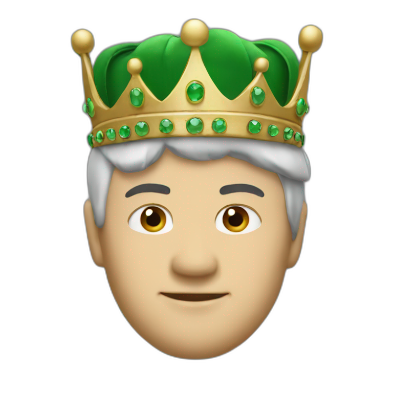 crown with green hat emoji