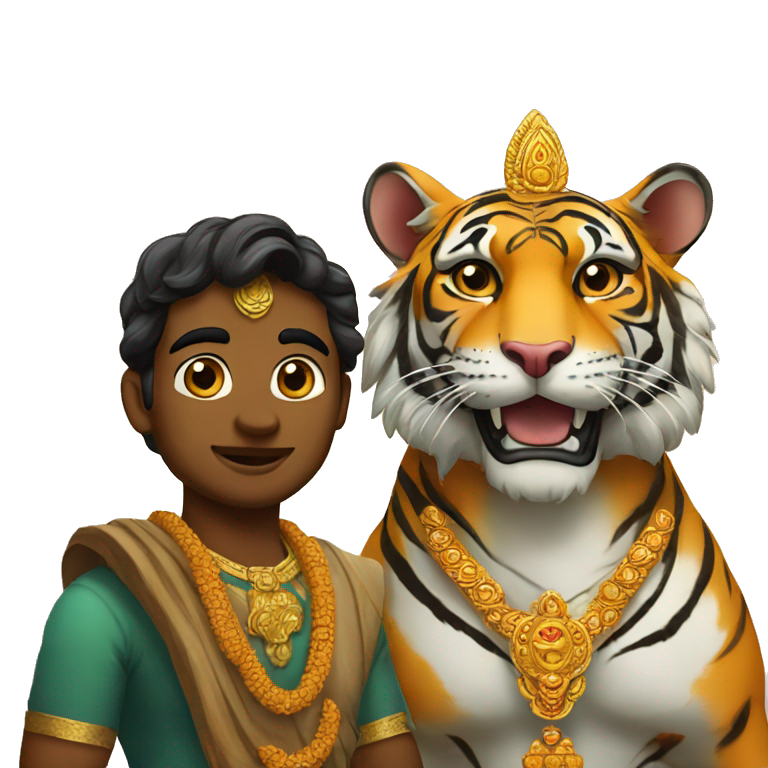  murugan with tiger  emoji